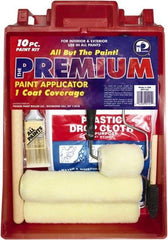 Premier Paint Roller - 1/2" Nap, Wall Paint Roller Set - 10" Wide, Steel Frame, Includes Paint Tray, Roller Cover & Frame - Industrial Tool & Supply