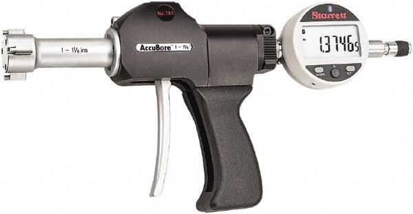 Starrett - Electronic Bore Gages Type: Pistol Grip Electronic Bore Gage Minimum Measurement (Decimal Inch): 1.0000 - Industrial Tool & Supply