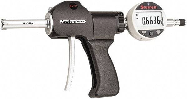 Starrett - Electronic Bore Gages Type: Pistol Grip Electronic Bore Gage Minimum Measurement (Decimal Inch): 0.5000 - Industrial Tool & Supply