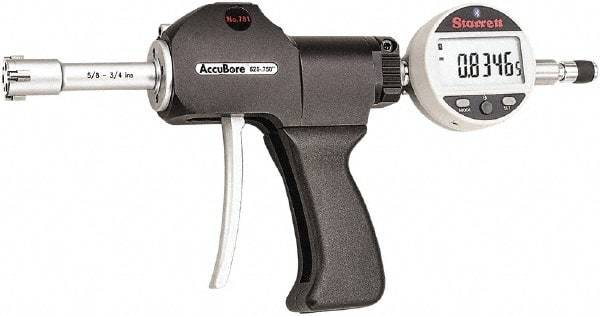 Starrett - Electronic Bore Gages Type: Pistol Grip Electronic Bore Gage Minimum Measurement (Decimal Inch): 0.6250 - Industrial Tool & Supply