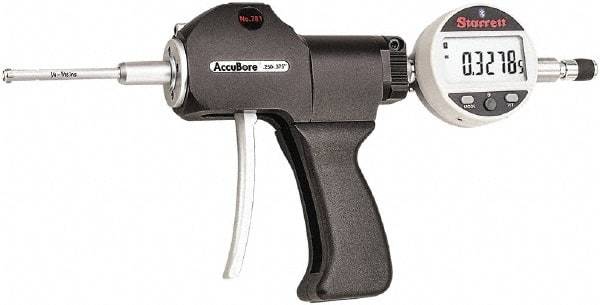 Starrett - Electronic Bore Gages Type: Pistol Grip Electronic Bore Gage Minimum Measurement (Decimal Inch): 0.2500 - Industrial Tool & Supply