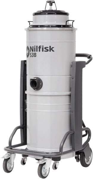 Nilfisk - 13 Gal Steel Tank, Electric Powered Wet/Dry Vacuum - 3.21 Peak hp, 100/120 Volt, 15.8 Amps, 20' Hose Fitting, Main Filter, Accessories Included - Industrial Tool & Supply
