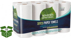 Seventh Generation - Perforated Roll of 2 Ply White Paper Towels - 11" Wide, No Added Dyes or Fragrances, 100% Recycled - Industrial Tool & Supply