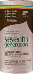 Seventh Generation - Perforated Roll of 2 Ply Brown Paper Towels - 11" Wide, Unbleached, 100% Recycled - Industrial Tool & Supply