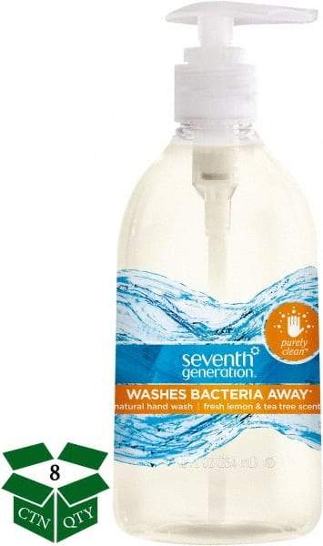 Seventh Generation - 12 oz Pump Bottle Liquid Soap - Clear, Fresh Lemon & Tea Tree Scent - Industrial Tool & Supply