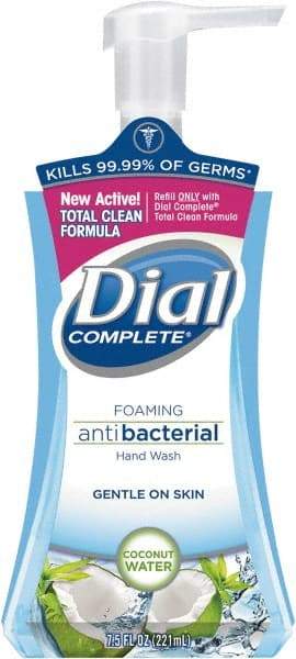 Dial - 7.5 oz Pump Bottle Foam Soap - Blue, Coconut Waters Scent - Industrial Tool & Supply