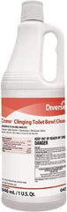 Diversey - 1 qt Bottle Liquid Toilet Bowl Cleaner - Floral Scent, Disinfectant, Nonacidic, Toilet Bowl - Industrial Tool & Supply