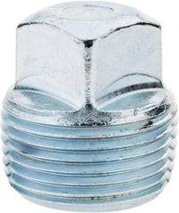 Parker - 1 Male Thread, Steel Industrial Pipe Square Head Plug - MNPTF, 5,500 psi - Industrial Tool & Supply
