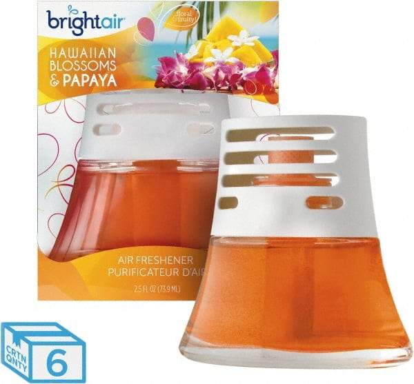 BRIGHT Air - 2.5 oz Diffuser Air Freshener - Liquid, Hawaiian Blossoms & Papaya Scent - Industrial Tool & Supply