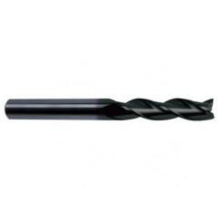 1 Dia. x 6 Overall Length 3-Flute Square End Solid Carbide SE End Mill-Round Shank-Center Cut-Super-A - Industrial Tool & Supply