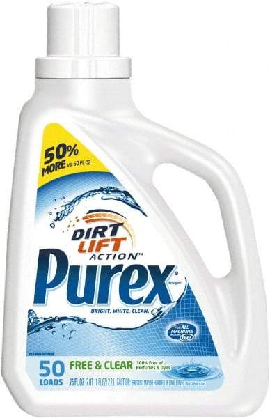 Purex - 75 oz Liquid Laundry Detergent - Unscented - Industrial Tool & Supply