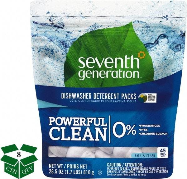 Seventh Generation - 0.63 oz Packet Automatic Dishwashing Powder - Unscented - Industrial Tool & Supply