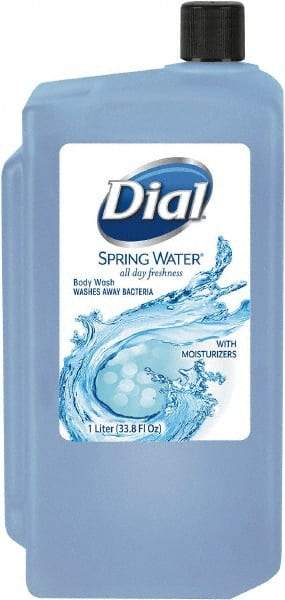 Dial - 1 L Cartridge Spring Water Body Wash - Translucent Blue, Fits Manual Liquid Dispensers - Industrial Tool & Supply