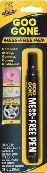 Goo Gone - 0.34 oz Pen Applicator Adhesive Remover - Removes Adhesives, Gum, Tar, Crayon, Scuff Marks, Wax, Sap - Industrial Tool & Supply