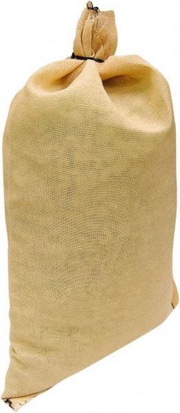 Made in USA - 14" Long x 26" High Sand Bag - Desert Tan Acrylic, For Spill Containment - Industrial Tool & Supply