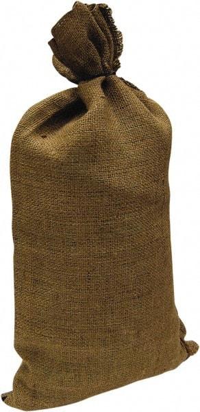 Made in USA - 14" Long x 26" High Sand Bag - Olive Green Burlap, For Spill Containment - Industrial Tool & Supply