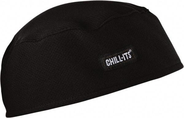 Ergodyne - Size Universal, Cooling Slip-On Skull Cap - Black Solid Pattern, Polyester - Industrial Tool & Supply