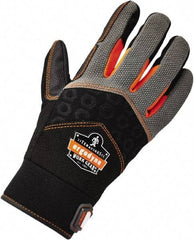 Ergodyne - Size 2XL (11) Polyester Blend Work Gloves - Palm & Fingers Coated, Hook & Loop Cuff, Full Fingered, Black, Paired - Industrial Tool & Supply