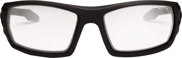 Ergodyne - Clear Lenses, Framed Safety Glasses - Anti-Fog, Matte Black Frame, Size Universal, Wrap Around - Industrial Tool & Supply