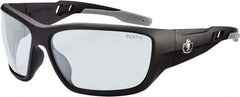 Ergodyne - Indoor/Outdoor Lenses, Framed Safety Glasses - Anti-Fog, Matte Black Frame, Size Universal, Wrap Around - Industrial Tool & Supply