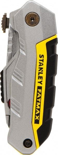 Stanley - 2-7/16" Blade, 8" OAL, Straight Pocket Knife - 4-3/4" Closed Length, Steel, 3 Blades, 1 Edge - Industrial Tool & Supply