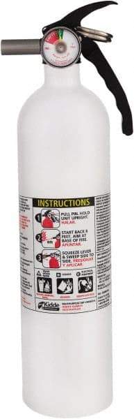 Kidde - 2.5 Lb, 1A:10-B:C Rated, Dry Chemical Fire Extinguisher - 3-1/4" Diam x 13-3/4" High, 100 psi, 12' Discharge in 12 sec, Seamless Aluminum Cylinder - Industrial Tool & Supply