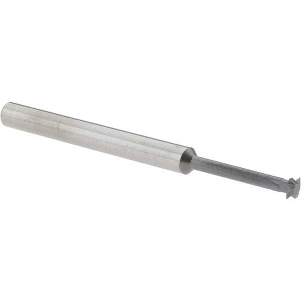 Accupro - 3/16° 3/16" Cut Diam, 0.055" Cut Width, 3/16" Shank, Solid Carbide Double-Angle Cutter - Industrial Tool & Supply