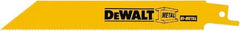 DeWALT - 12" Long x 3/4" Thick, Bi-Metal Reciprocating Saw Blade - Straight Profile, 18 TPI, Toothed Edge, Tang Shank - Industrial Tool & Supply