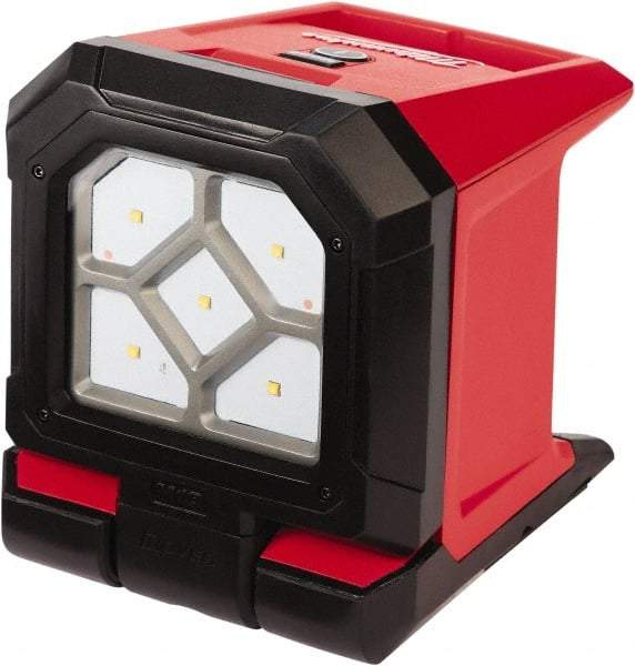 Milwaukee Tool - 18 Volts, 1500 Lumens, Cordless Work Light - Red/Black, Up to 20 hr Run Time - Industrial Tool & Supply