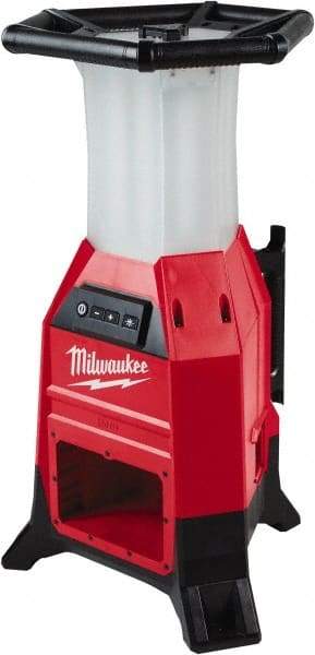 Milwaukee Tool - 18 Volts, 9000 Lumens, Cordless Work Light - Red/Black, 15 hr Run Time - Industrial Tool & Supply