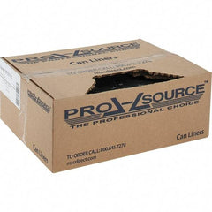 PRO-SOURCE - 1 mil Thick, Heavy-Duty Trash Bags - Linear Low-Density Polyethylene (LLDPE), Flat Pack Dispenser, 40" Wide x 46" High, Black - Industrial Tool & Supply