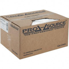 PRO-SOURCE - 1 mil Thick, Heavy-Duty Trash Bags - Linear Low-Density Polyethylene (LLDPE), Flat Pack Dispenser, 12" Wide x 35" High, Clear - Industrial Tool & Supply