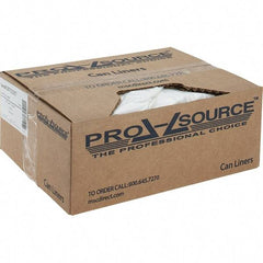 PRO-SOURCE - 2 mil Thick, Heavy-Duty Trash Bags - Linear Low-Density Polyethylene (LLDPE), Flat Pack Dispenser, 38" Wide x 48" High, Clear - Industrial Tool & Supply