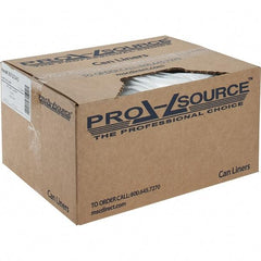 PRO-SOURCE - 1 mil Thick, Heavy-Duty Trash Bags - Linear Low-Density Polyethylene (LLDPE), Flat Pack Dispenser, 15" Wide x 23" High, Clear - Industrial Tool & Supply