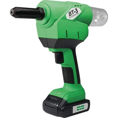 Marson - 3/16 to 1/4" Closed End Rivet Capacity , 4,600 Lb Pull Force Cordless Electric Riveter - 1.18" Stroke Length, 20 VDC, Mandrel Collection, Battery Included - Industrial Tool & Supply