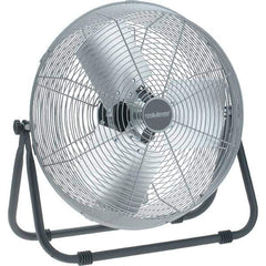 PRO-SOURCE - 18" Blade, 1/8 hp, 3,500, 4,800 & 5,750 CFM, Low Floor Stand Industrial Circulation Fan - Floor Stand, 120 Volts, 2.2 Amps, 3 Speed - Industrial Tool & Supply