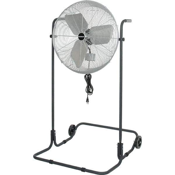 PRO-SOURCE - 24" Blade, 1/8 hp, 2,220 CFM, High Floor Stand Industrial Circulation Fan - Floor Stand, 115 Volts, 2.4 Amps, 3 Speed - Industrial Tool & Supply