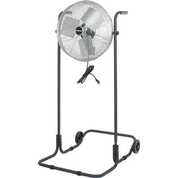 PRO-SOURCE - 18" Blade, 1/8 hp, 5,750 CFM, High Floor Stand Industrial Circulation Fan - Floor Stand, 2.2 Amps, 3 Speed - Industrial Tool & Supply