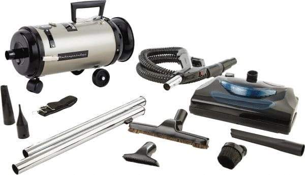 MetroVac - Canister Vacuum Cleaner - 120 Volts, 4 hp, 11.25 Amps, 12.5 Lb, Accessories Included - Industrial Tool & Supply