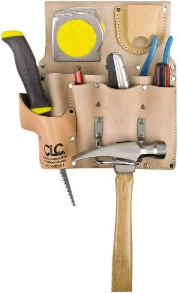CLC - Knife Holster with 8 Pockets - Leather, Natural (Color) - Industrial Tool & Supply