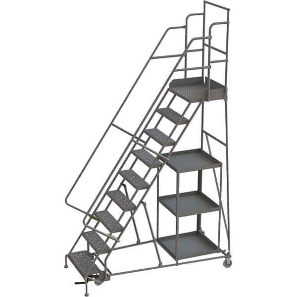 TRI-ARC - Rolling & Wall Mounted Ladders & Platforms Type: Stock-Picking Ladder Style: Rolling Safety Stock Picking Ladder - Industrial Tool & Supply