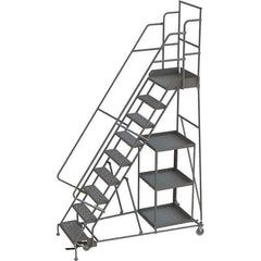 TRI-ARC - Rolling & Wall Mounted Ladders & Platforms Type: Stock-Picking Ladder Style: Rolling Safety Stock Picking Ladder - Industrial Tool & Supply
