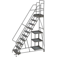 TRI-ARC - Rolling & Wall Mounted Ladders & Platforms Type: Stock-Picking Ladder Style: Rolling Safety Stock Picking Ladder - Industrial Tool & Supply