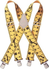 CLC - Suspenders - Elastic, Black & Yellow - Industrial Tool & Supply