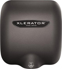 Excel Dryer - 1490 Watt Graphite Finish Electric Hand Dryer - 208/277 Volts, 6.2 Amps, 11-3/4" Wide x 12-11/16" High x 6-11/16" Deep - Industrial Tool & Supply