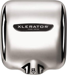 Excel Dryer - 1450 Watt Silver Finish Electric Hand Dryer - 110/120 Volts, 12.2 Amps, 11-3/4" Wide x 12-11/16" High x 6-11/16" Deep - Industrial Tool & Supply