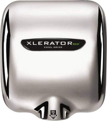 Excel Dryer - 500 Watt Silver Finish Electric Hand Dryer - 208/277 Volts, 2.2 Amps, 11-3/4" Wide x 12-11/16" High x 6-11/16" Deep - Industrial Tool & Supply