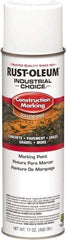 Rust-Oleum - 17 fl oz White Paint & Primer - 400' Coverage at 1" Wide, Solvent Base Formula, >500 gL VOC - Industrial Tool & Supply