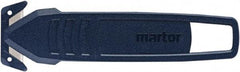 Martor USA - Recessed/Hook Blade Safety Utility Knife - Dark Blue Poly-Steel Handle, 1 Blade Included - Industrial Tool & Supply