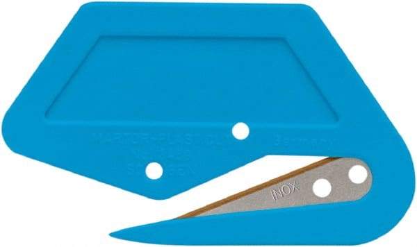 Martor USA - Recessed/Hook Blade Safety Utility Knife - Blue Polycarbonate Handle, 1 Blade Included - Industrial Tool & Supply